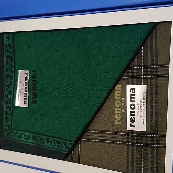 Renoma Paris 2pcs Handkerchief Cotton Brandnew - Picture 2 of 5